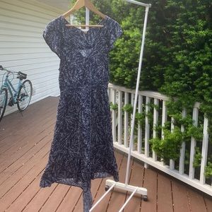 Lucky Brand Navy Long Sleeve Dress